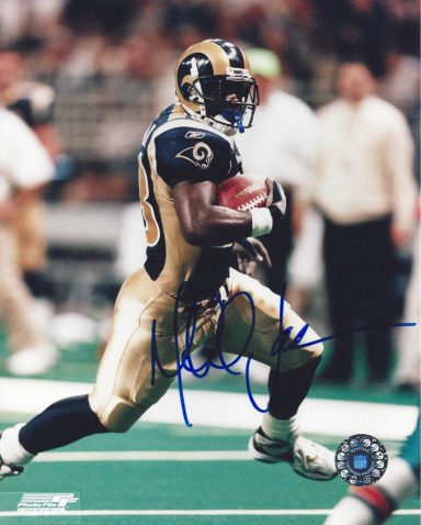 Marshall Faulk signed 8x10 Rams