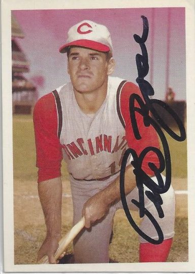 Pete Rose signed Trading Card Reds