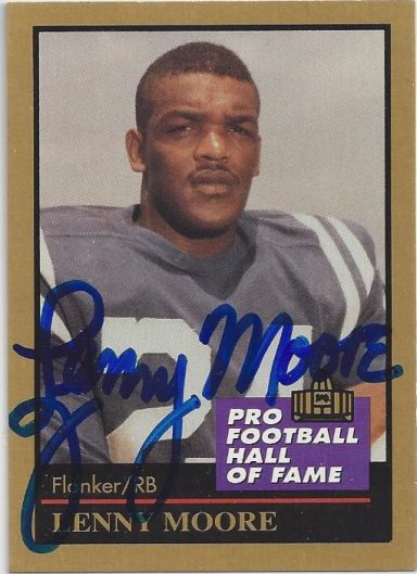 Lenny Moore signed Trading Card