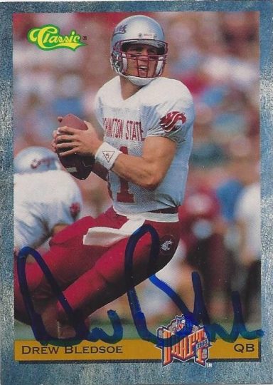 Drew Beldsoe signed Trading Card Bills