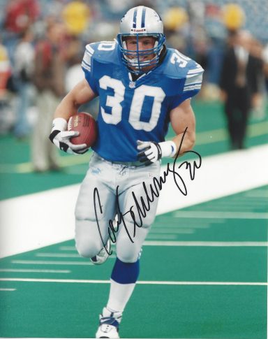 Cory Schlesinger signed 8x10 Lions