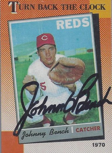 Johnny Bench signed Trading Card Reds