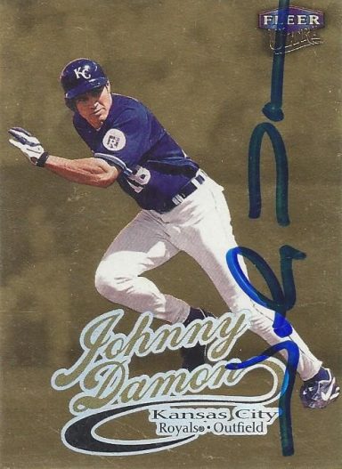 Johnny Damon signed Trading Card Royals