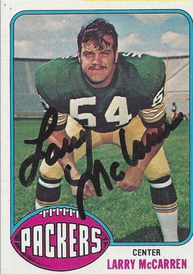 Larry McCarren signed Trading Card Packers