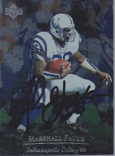 Marshall Faulk signed Trading Card Colts