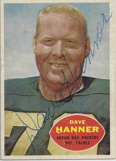 Dave Hanner signed Trading Card Packers