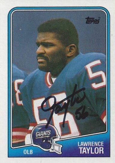 Lawrence Taylor signed Trading Card Giants