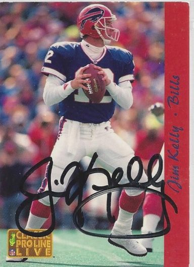 Jim Kelly signed Trading Card Bills