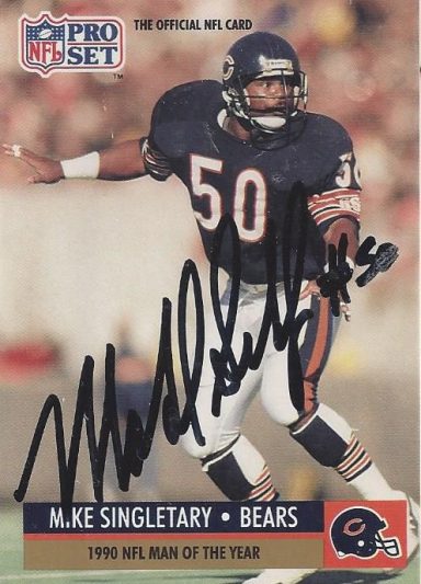 Mike Singletary signed Trading Card Bears