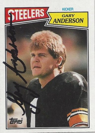 Gary Anderson signed Trading Card Steelers