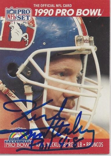 Karl Mecklenburg signed Trading Card Broncos