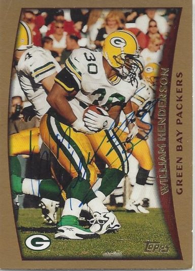 William Henderson signed Trading Card Packers