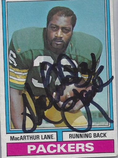 Mac Arthur Lane signed Trading Card Packers