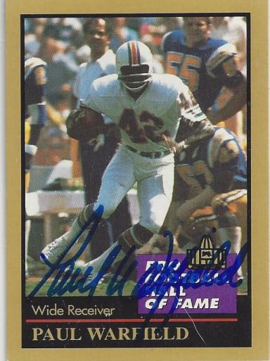 Paul Warfield signed Trading Card