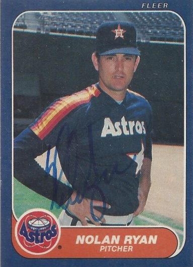 Nolan Ryan signed Trading Card Astros