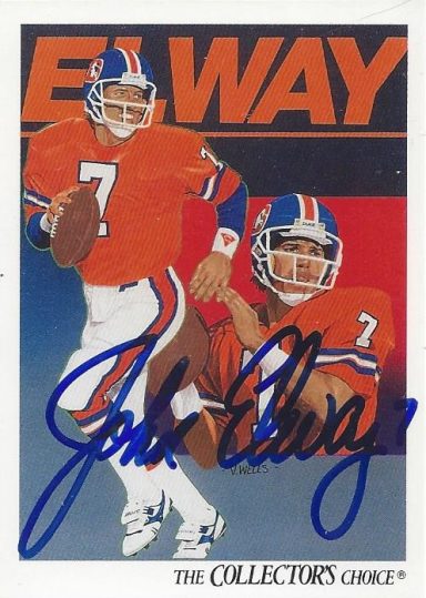 John Elway signed Trading Card Broncos