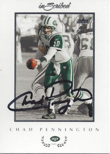 Chad Pennington signed Trading Card Jets