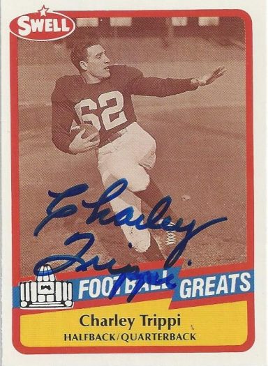 Charley Trippi signed Trading Card