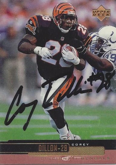 Corey Dillon signed Trading Card Bengals