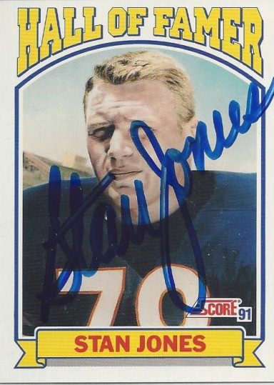 Stan Jones signed Trading Card Browns