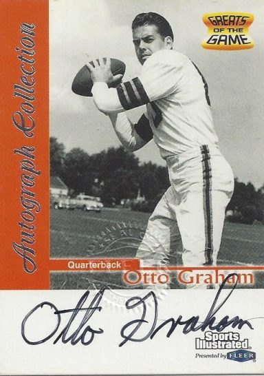 Otto Graham signed Trading Card Browns