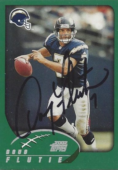 Doug Flutie signed Trading Card Chargers