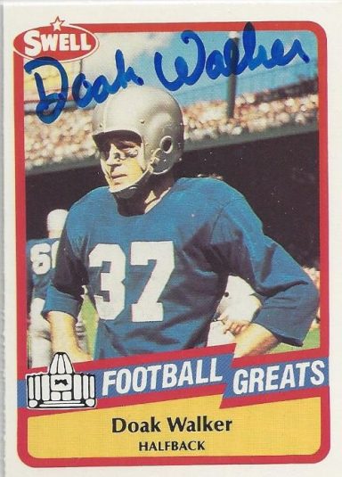 Doak Walker signed Trading card