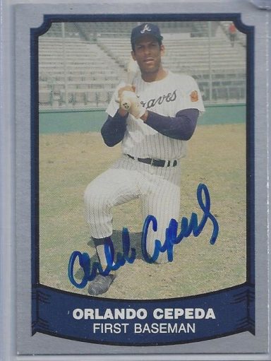 Orlando Cepeda signed Trading Card