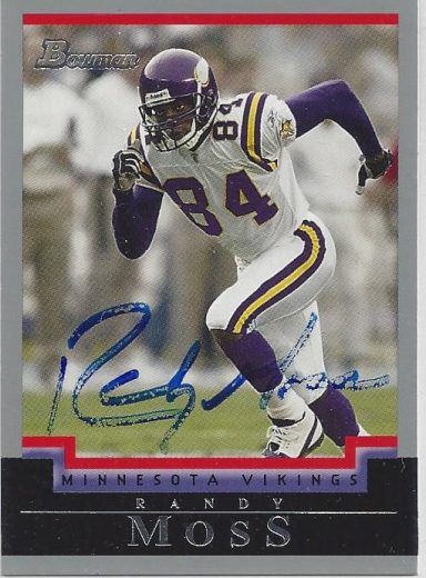 Randy Moss signed Trading Card Vikings