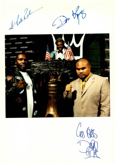 Hasim Rahman, Don King & David Tua signed 8x10