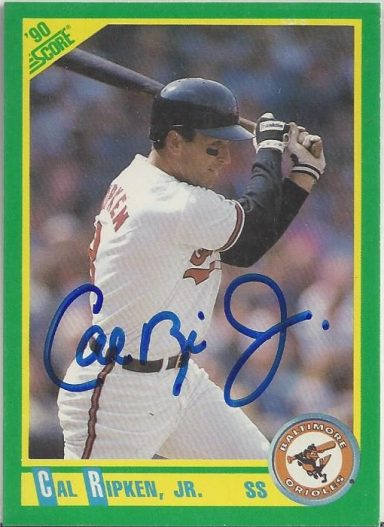 Cal Ripken Jr signed Trading Card Orioles