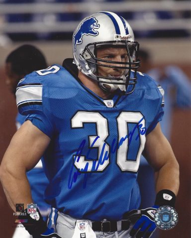 Cory Schlesinger signed 8x10 Lions