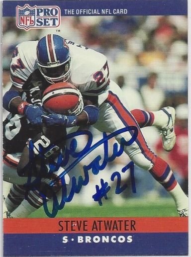 Steve Atwater signed Trading Card Broncos