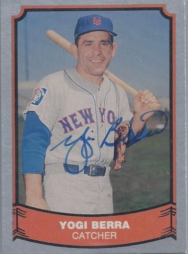 Yogi Berra signed Trading Card Mets