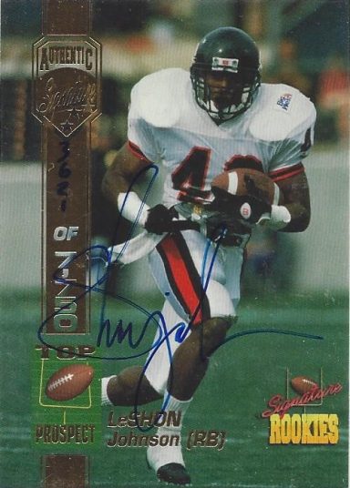 LeShon Johnson signed Trading Card Packers